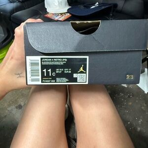 Jordan 4 Retro PS Black and Gold Sneakers